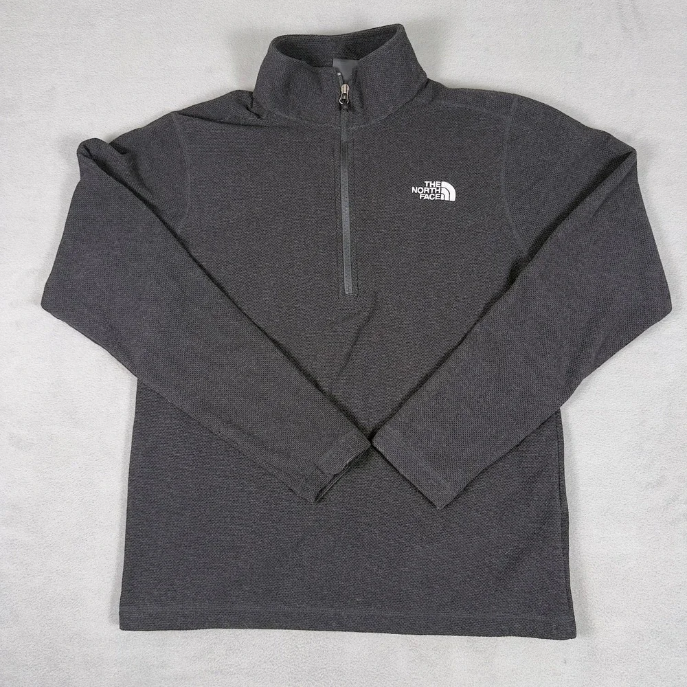 The North Face Mens Gordon Lyons 1/4 Zip Fleece Pullover Charcoal Grey Medium